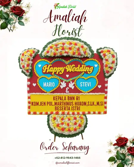 Papan Bunga Pernikahan Trepan